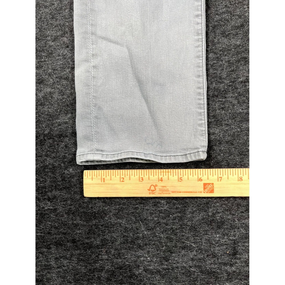 7 For All Mankind Slimmy Jeans Mens 32 Gray Denim Cotton Stretch Straight Leg - Picture 2 of 12